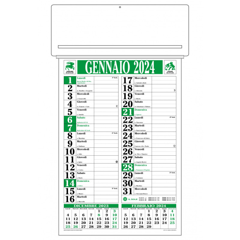 Calendario Passafoglio CP18