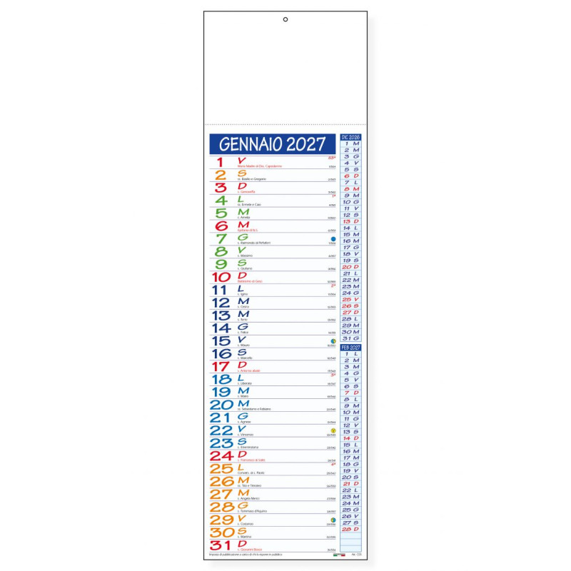 Calendario Multicolor C0390